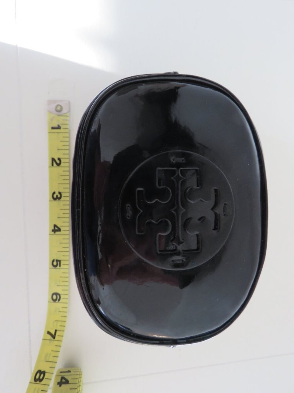 NEW Tory Burch Black Patent Cosmetic Bag / Makeup Case - Picture 7 of 13